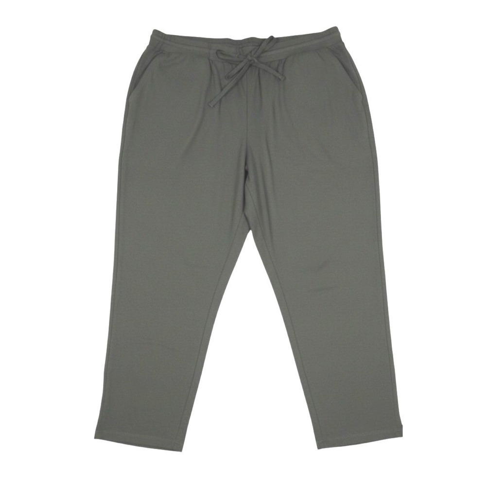 ZAC & RACHEL Dark Green ACTIVE Pull-On SIDE POCKETS Straight Cropped PANTS Sz 3X